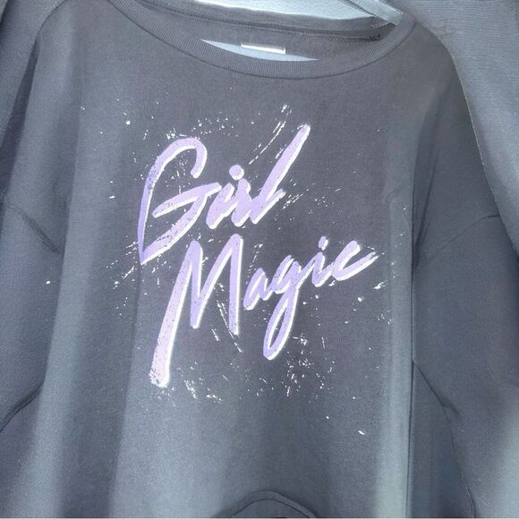 Grayson Threads l Girl Magic l Cropped Sweatshirt l Rolled Hem l XXL l EUC - Picture 3 of 11
